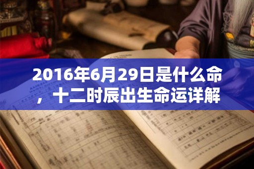 2016年6月29日是什么命,十二时辰出生命运详解 2016年6月29日是什么命,十二时辰出生命运详解
