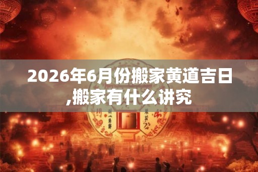 2026年6月份搬家黄道吉日,搬家有什么讲究 2026年6月份搬家黄道吉日,搬家有什么讲究