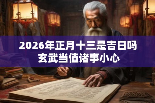 2026年正月十三是吉日吗 玄武当值诸事小心