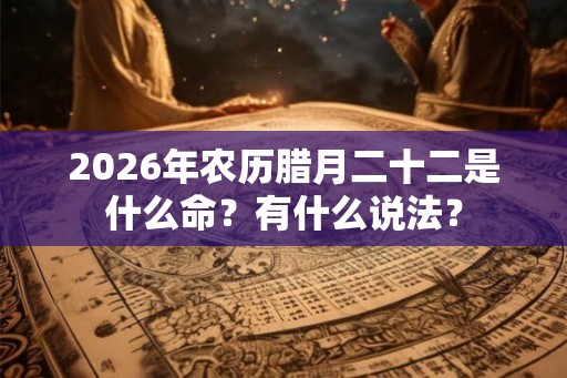 2026年农历腊月二十二是什么命?有什么说法? 2026年农历腊月二十二是什么命?有什么说法?