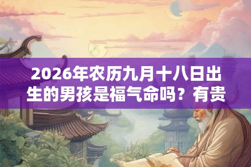 2026年农历九月十八日出生的男孩是福气命吗？有贵人运吗？