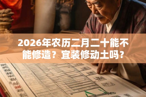 2026年农历二月二十能不能修造？宜装修动土吗？