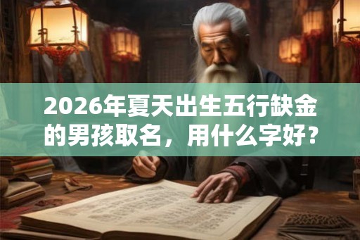 2026年夏天出生五行缺金的男孩取名，用什么字好？