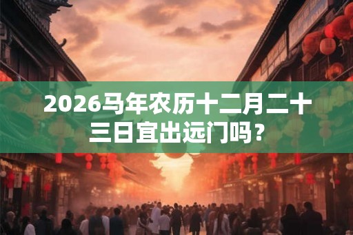 2026马年农历十二月二十三日宜出远门吗？