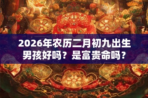 2026年农历二月初九出生男孩好吗？是富贵命吗？