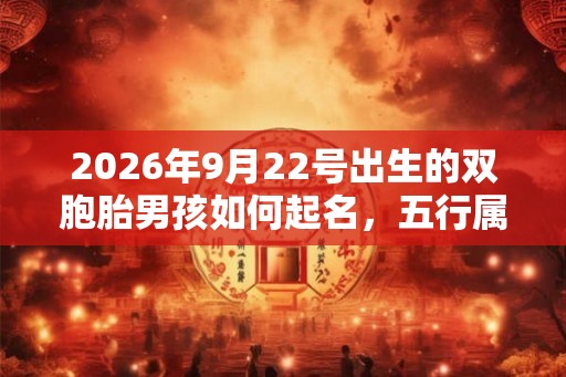2026年9月22号出生的双胞胎男孩如何起名,五行属什么 2026年9月22号出生的双胞胎男孩如何起名,五行属什么