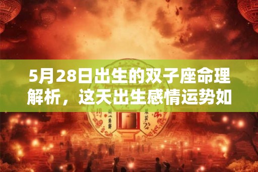 5月28日出生的双子座命理解析，这天出生感情运势如何？