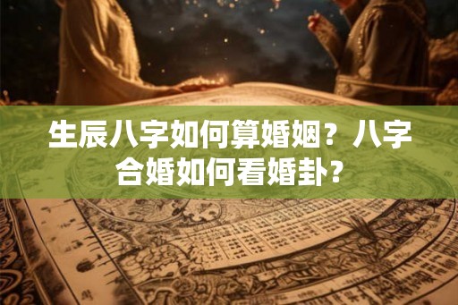 生辰八字如何算婚姻?八字合婚如何看婚卦? 生辰八字如何算婚姻?八字合婚如何看婚卦?