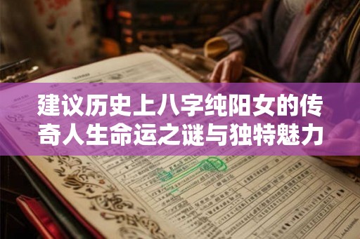 建议历史上八字纯阳女的传奇人生命运之谜与独特魅力