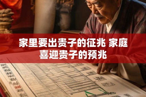 家里要出贵子的征兆 家庭喜迎贵子的预兆