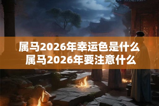 属马2026年幸运色是什么 属马2026年要注意什么 属马2026年幸运色是什么 属马2026年要注意什么