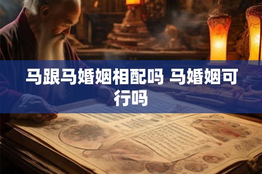 马跟马婚姻相配吗 马婚姻可行吗 马跟马婚姻相配吗 马婚姻可行吗