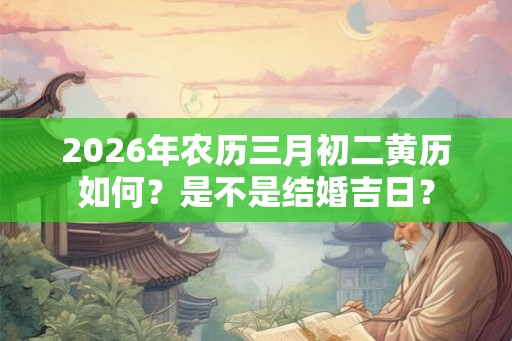 2026年农历三月初二黄历如何？是不是结婚吉日？