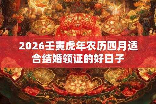2026壬寅虎年农历四月适合结婚领证的好日子