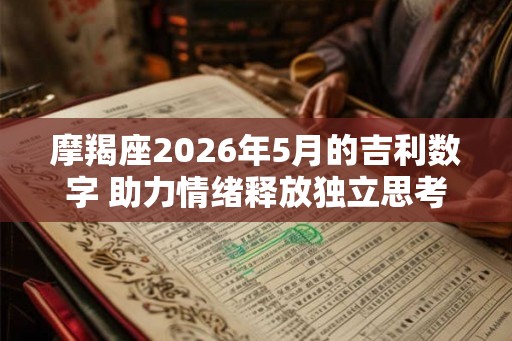 摩羯座2026年5月的吉利数字 助力情绪释放独立思考