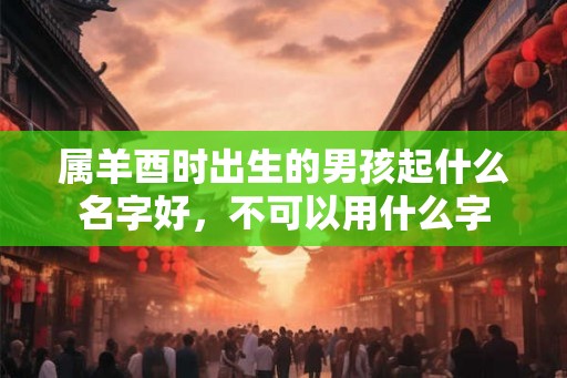 属羊酉时出生的男孩起什么名字好，不可以用什么字