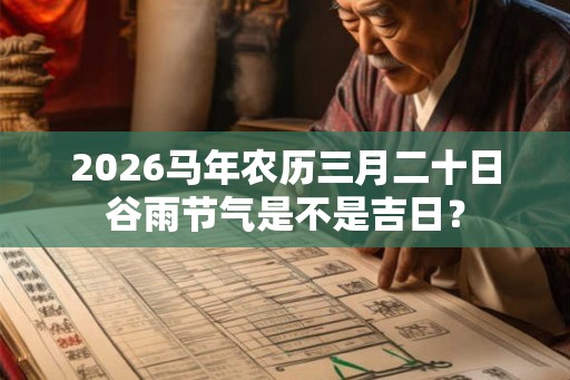 2026马年农历三月二十日谷雨节气是不是吉日？