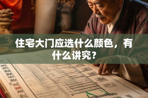 住宅大门应选什么颜色，有什么讲究？