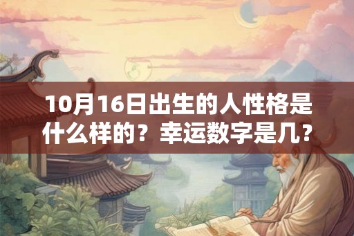 10月16日出生的人性格是什么样的？幸运数字是几？