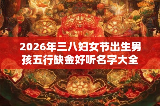 2026年三八妇女节出生男孩五行缺金好听名字大全