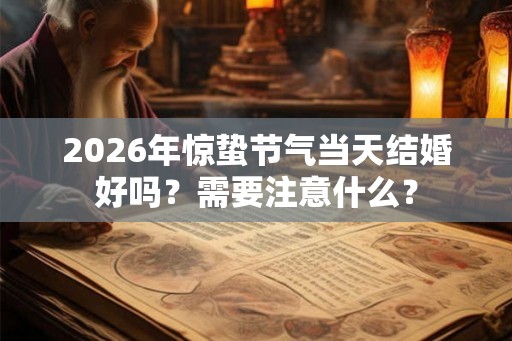 2026年惊蛰节气当天结婚好吗？需要注意什么？