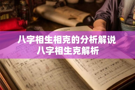 八字相生相克的分析解说 八字相生克解析