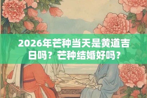 2026年芒种当天是黄道吉日吗?芒种结婚好吗? 2026年芒种当天是黄道吉日吗?芒种结婚好吗?
