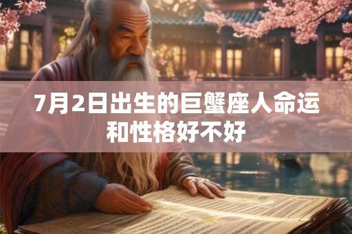 7月2日出生的巨蟹座人命运和性格好不好