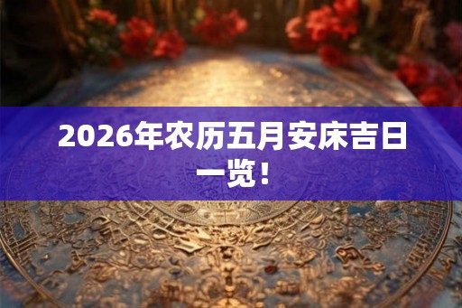 2026年农历五月安床吉日一览！
