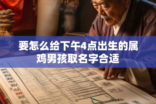 要怎么给下午4点出生的属鸡男孩取名字合适