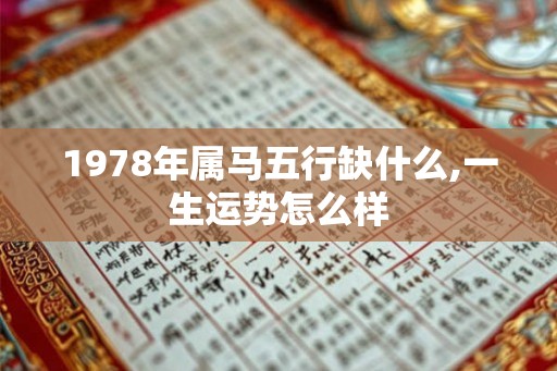 1978年属马五行缺什么,一生运势怎么样
