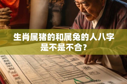 生肖属猪的和属兔的人八字是不是不合? 生肖属猪的和属兔的人八字是不是不合?