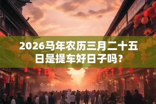 2026马年农历三月二十五日是提车好日子吗？