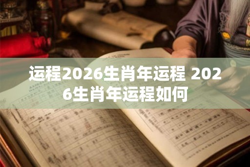 运程2026生肖年运程 2026生肖年运程如何