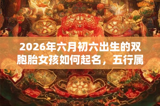2026年六月初六出生的双胞胎女孩如何起名，五行属什么