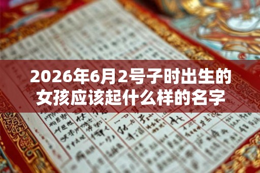 2026年6月2号子时出生的女孩应该起什么样的名字