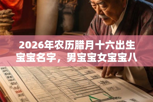2026年农历腊月十六出生宝宝名字，男宝宝女宝宝八字起名大全