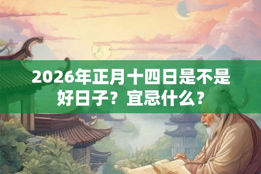 2026年正月十四日是不是好日子？宜忌什么？