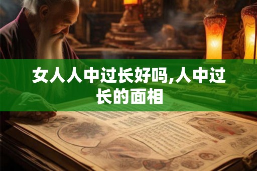 女人人中过长好吗,人中过长的面相