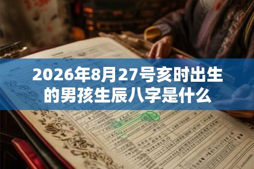 2026年8月27号亥时出生的男孩生辰八字是什么