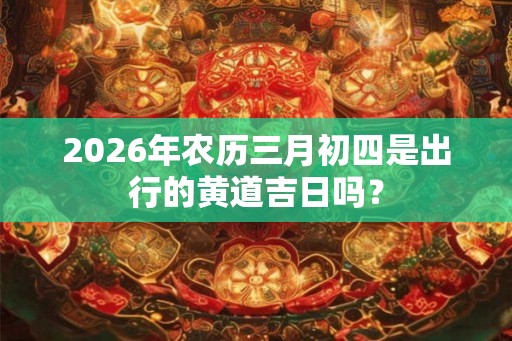 2026年农历三月初四是出行的黄道吉日吗？
