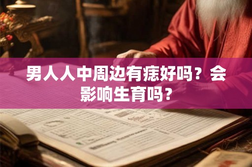 男人人中周边有痣好吗？会影响生育吗？