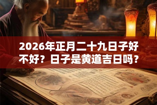 2026年正月二十九日子好不好？日子是黄道吉日吗？