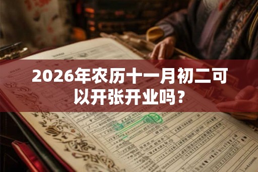 2026年农历十一月初二可以开张开业吗? 2026年农历十一月初二可以开张开业吗?