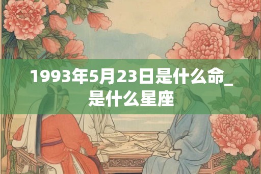 1993年5月23日是什么命_是什么星座