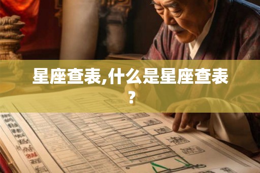 星座查表,什么是星座查表？