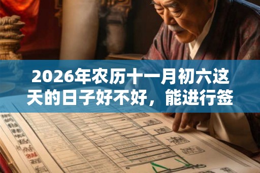 2026年农历十一月初六这天的日子好不好，能进行签约活动吗？