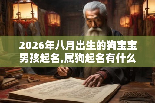 2026年八月出生的狗宝宝男孩起名,属狗起名有什么忌讳？