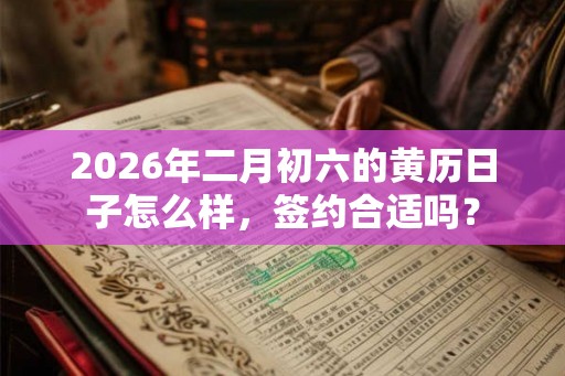 2026年二月初六的黄历日子怎么样，签约合适吗？