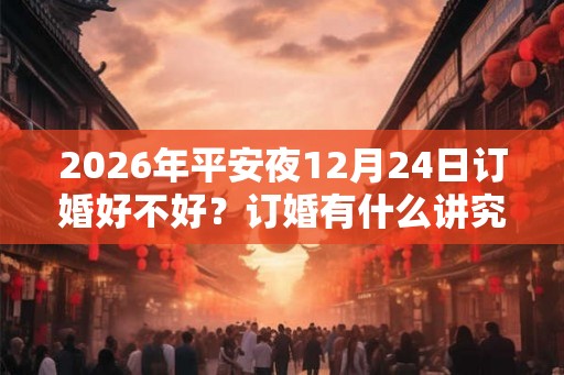 2026年平安夜12月24日订婚好不好？订婚有什么讲究和禁忌？